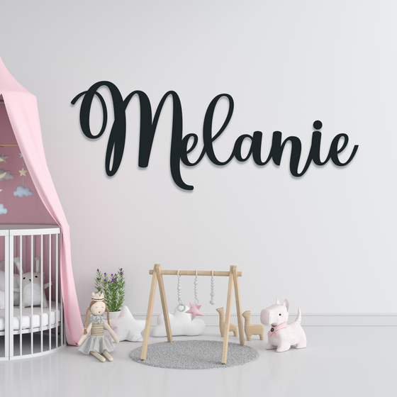Wooden Name Sign - Style Melanie