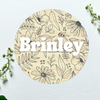 Custom Acrylic Round 3D Nursery Name Sign Wall Decor - Brinley 12"-30" Wide