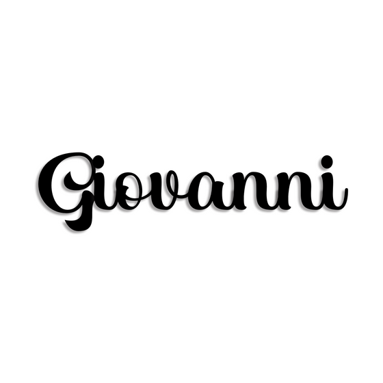 Wooden Name Sign - Style Giovanni