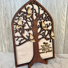  Personalized Family Tree with Butterfly Wooden Sign with Child Names