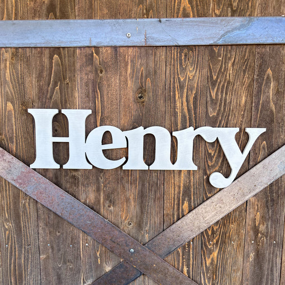Wooden Name Sign - Style Harrison