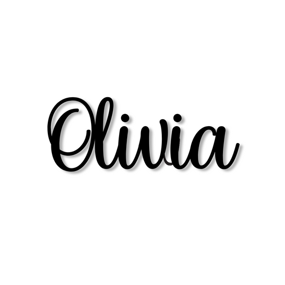 Wooden Name Sign - Style Olivia