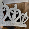 Crown Canopy Wall Decor Silver Glitter Choice of Color with Sheers