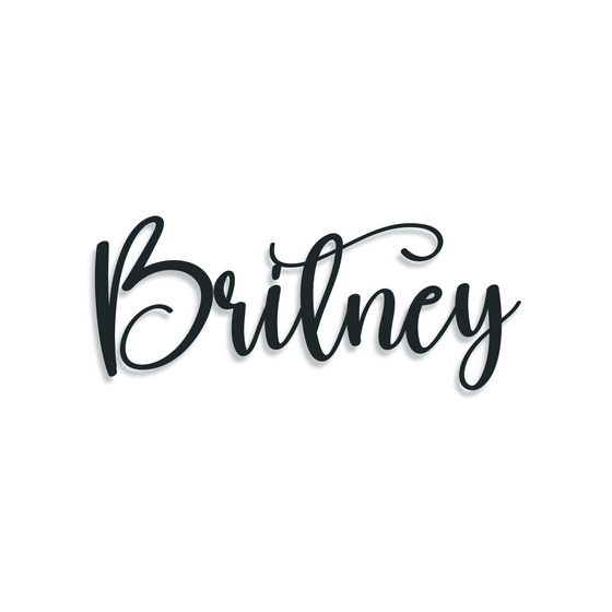 Wooden Name Sign - Style Britney