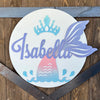 Personalized Mermaid Princess Name Sign, Nautical Name Sign, Sea Animal Nursery Decor, Under the Sea Wall Decor