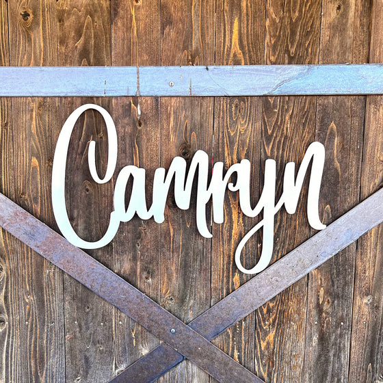 Wooden Name Sign - Style Aubrey