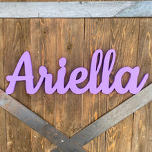  Wooden Name Sign - Style Camilla in Cursive