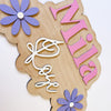 Custom Wood Name Sign, Boho Name Sign, Girl Name Sign, Above Crib Sign Baby Shower Gift, Layered Name Sign, Retro Nursery Sign