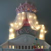 Crown Canopy, Crown Pink Princess Wall Decor With Cascading Lights
